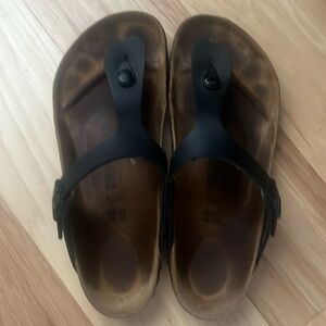 Black Birkenstock thing sandals